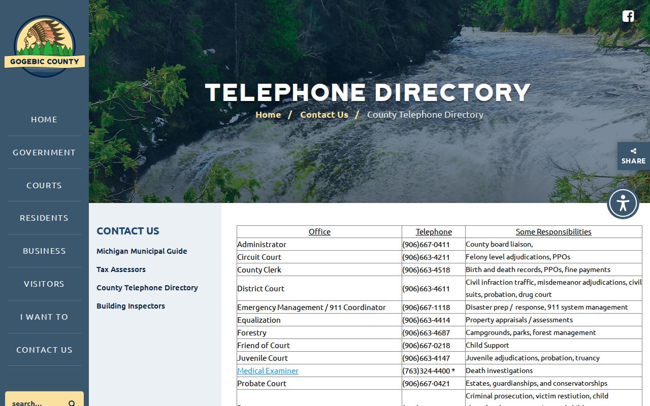Gogebic County justice office directory for Bessemer criminal records