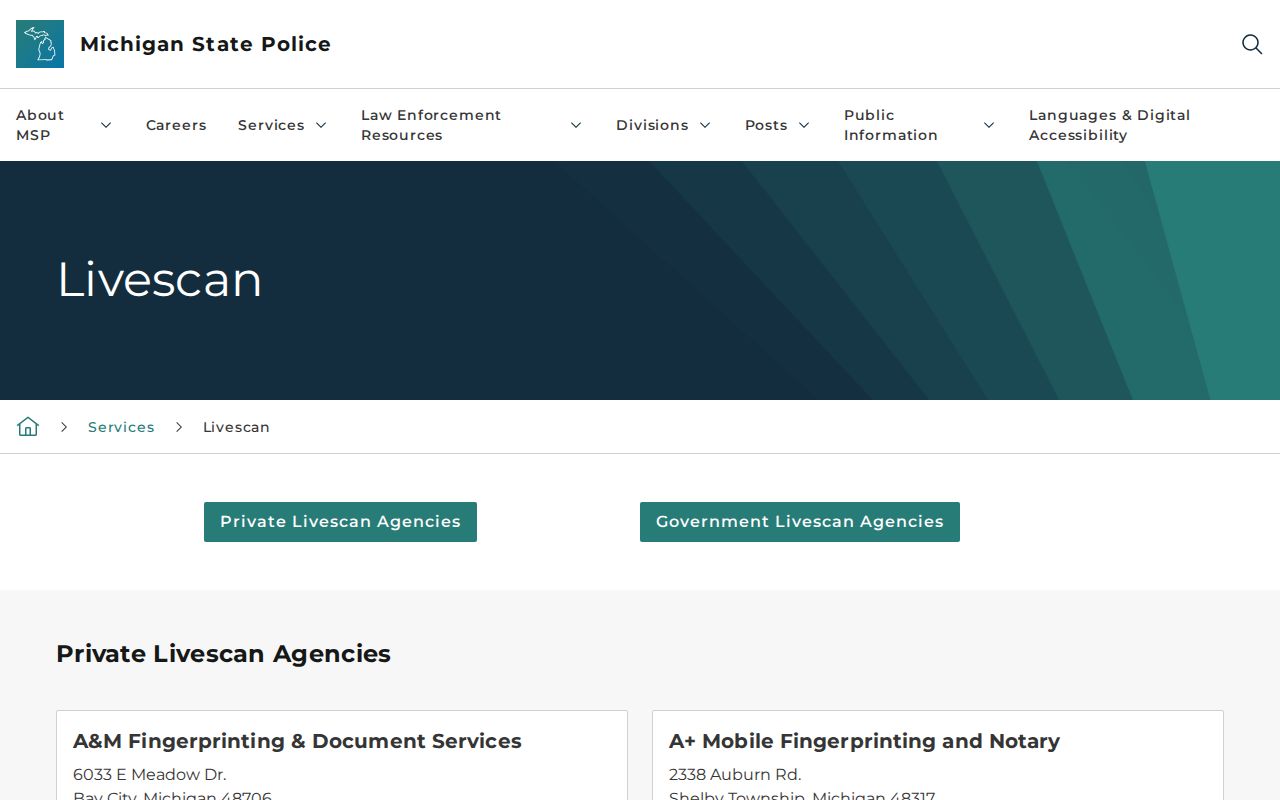 Approved fingerprint vendors for Gogebic County criminal records