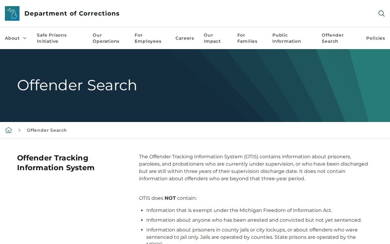 OTIS guidance for Gogebic County criminal record searches